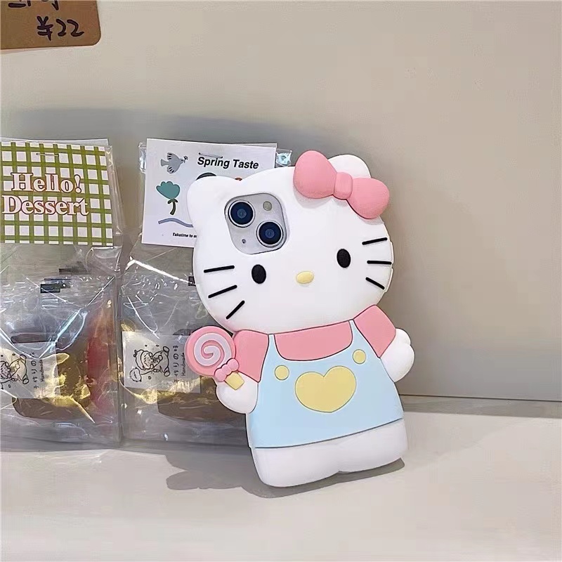 日本HelloKitty少女凯蒂猫适用苹果iPhone14Pro手机壳美乐蒂可爱12卡通XMax硅胶套15promax全包软壳i13库洛米-图2