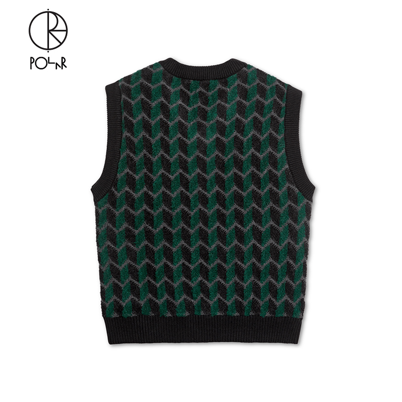 Polar Skate Co Zig Zag Knit Vest 滑板运动锯齿针织背心马甲男 - 图3