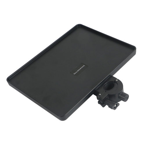 手机直播支架直播声卡托盘支架机位配件放置盘直播三脚架配件金属拖盘加大加宽十盏灯V8声卡托盘 - 图3