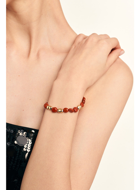 CHEZLOOPS新年红金红石手链