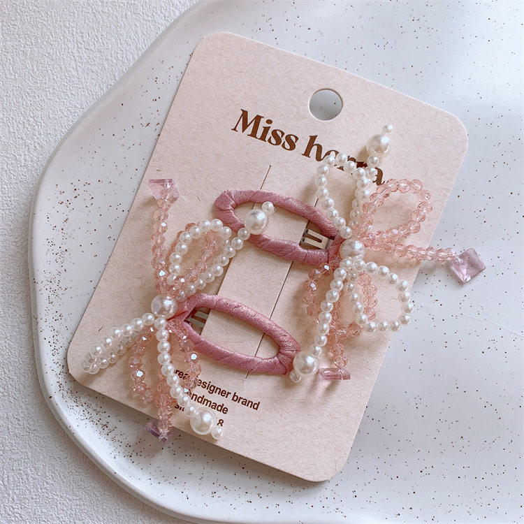 卷糖果儿童发夹串珠珍珠蝴蝶结发夹甜美发饰清新百搭发夹彩钻bb夹,淘宝优惠券,粉丝福利购,淘宝优惠卷