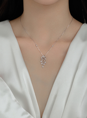 纯银不掉色的烟花项链