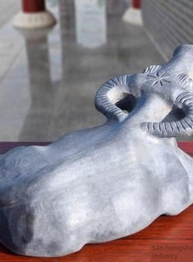 石雕石牛旺青石躺牛小黄牛镇屋十二生肖牛石牛家庭办公装饰品