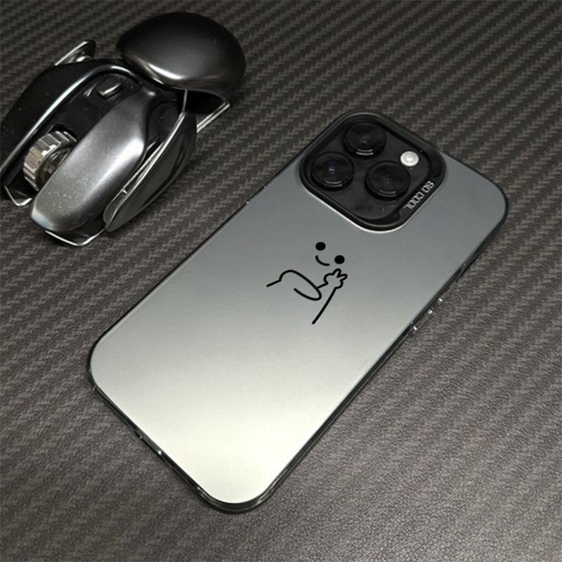 比耶小人苹果16手机壳iphone17promax男2026新款15plus高级14全包13mini防摔x小众xr系列xsmax潮12个性11适用