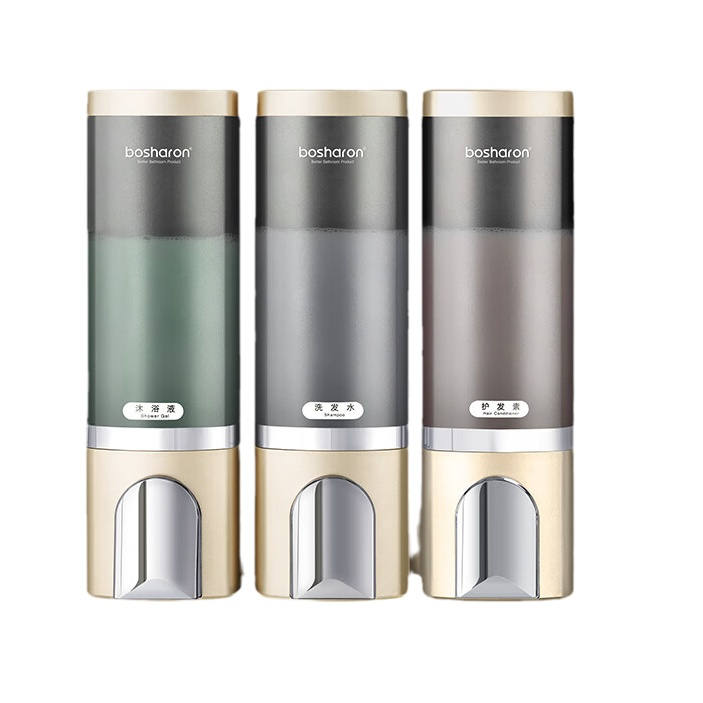 博莎朗免钉壁挂式酒店浴室厨房给皂器洗手液沐浴洗发露按压皂液器,淘宝优惠券,粉丝福利购,淘宝优惠卷