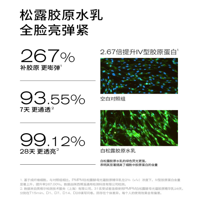 白松露精华水乳套装紧致提亮促胶原保湿小样旅行装