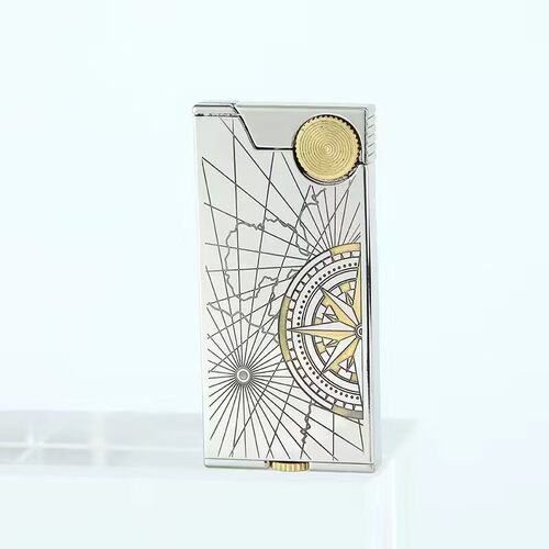 CHIEF首领经典砂轮煤油打火机铜质薄款个性创意高颜值送礼品潮流 - 图0