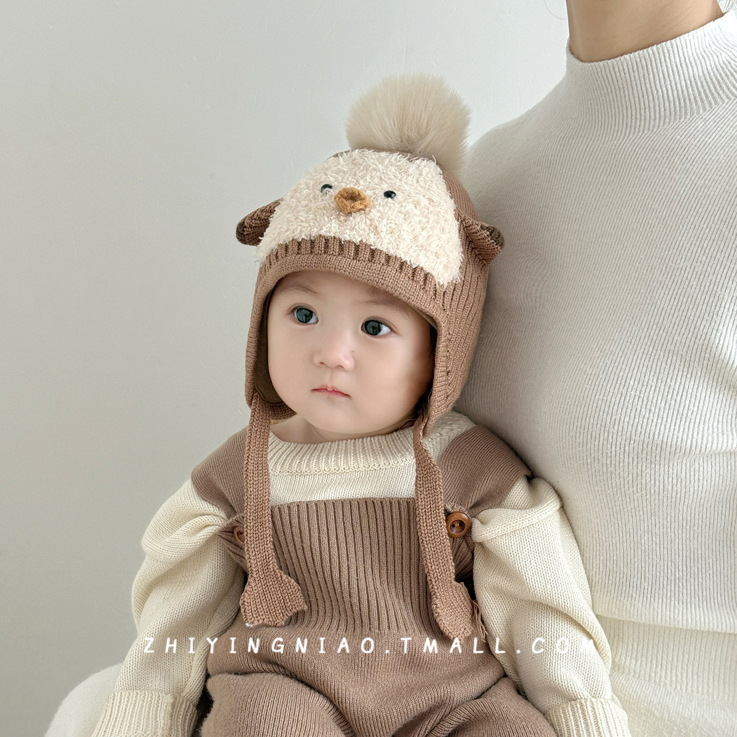 宝宝帽子秋冬季毛线帽婴儿针织帽可爱超萌男童女童加厚保暖护耳帽,淘宝优惠券,粉丝福利购,淘宝优惠卷