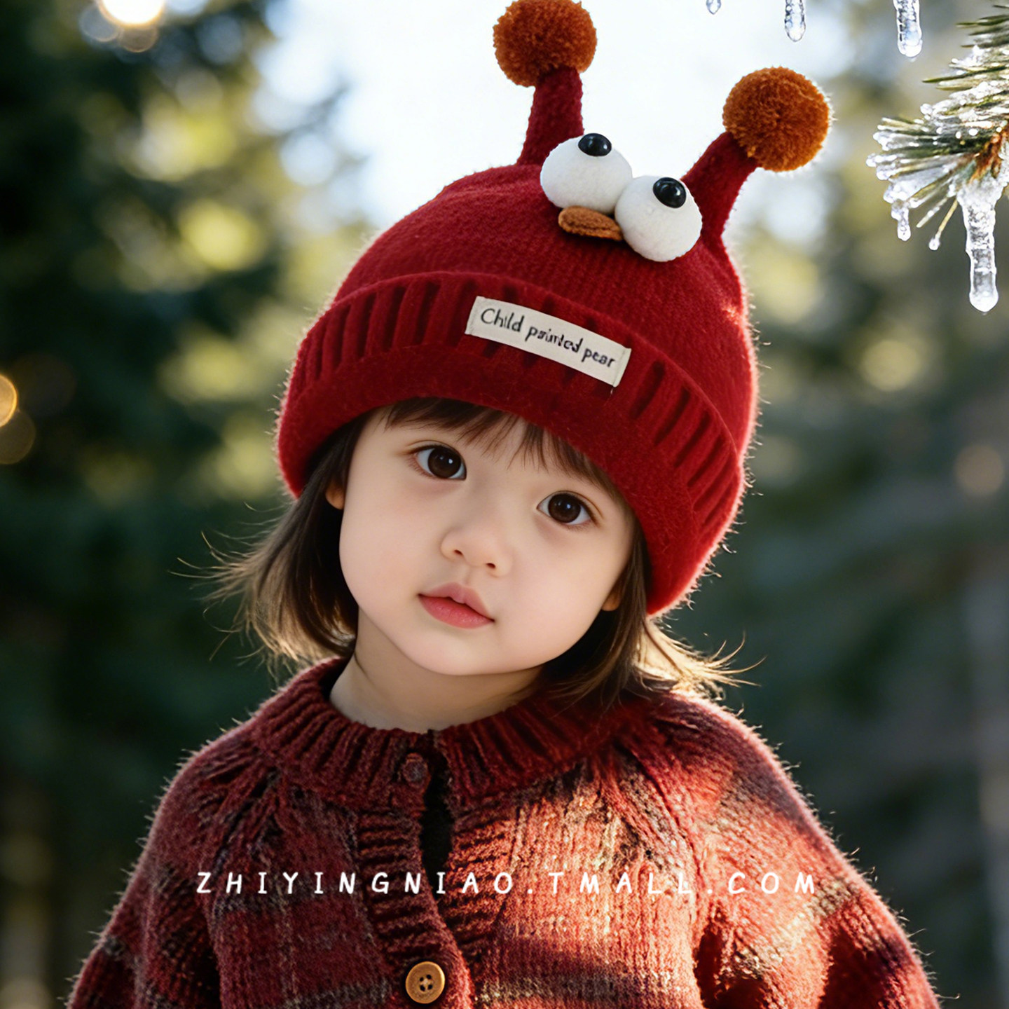 宝宝帽子冬季韩版针织帽可爱超萌加厚保暖户外防风男童女孩毛线帽,淘宝优惠券,粉丝福利购,淘宝优惠卷