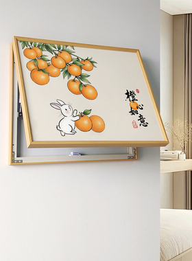 五福电表箱装饰画新中式好寓意