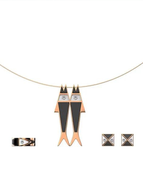 戒指全套水晶项链耳环