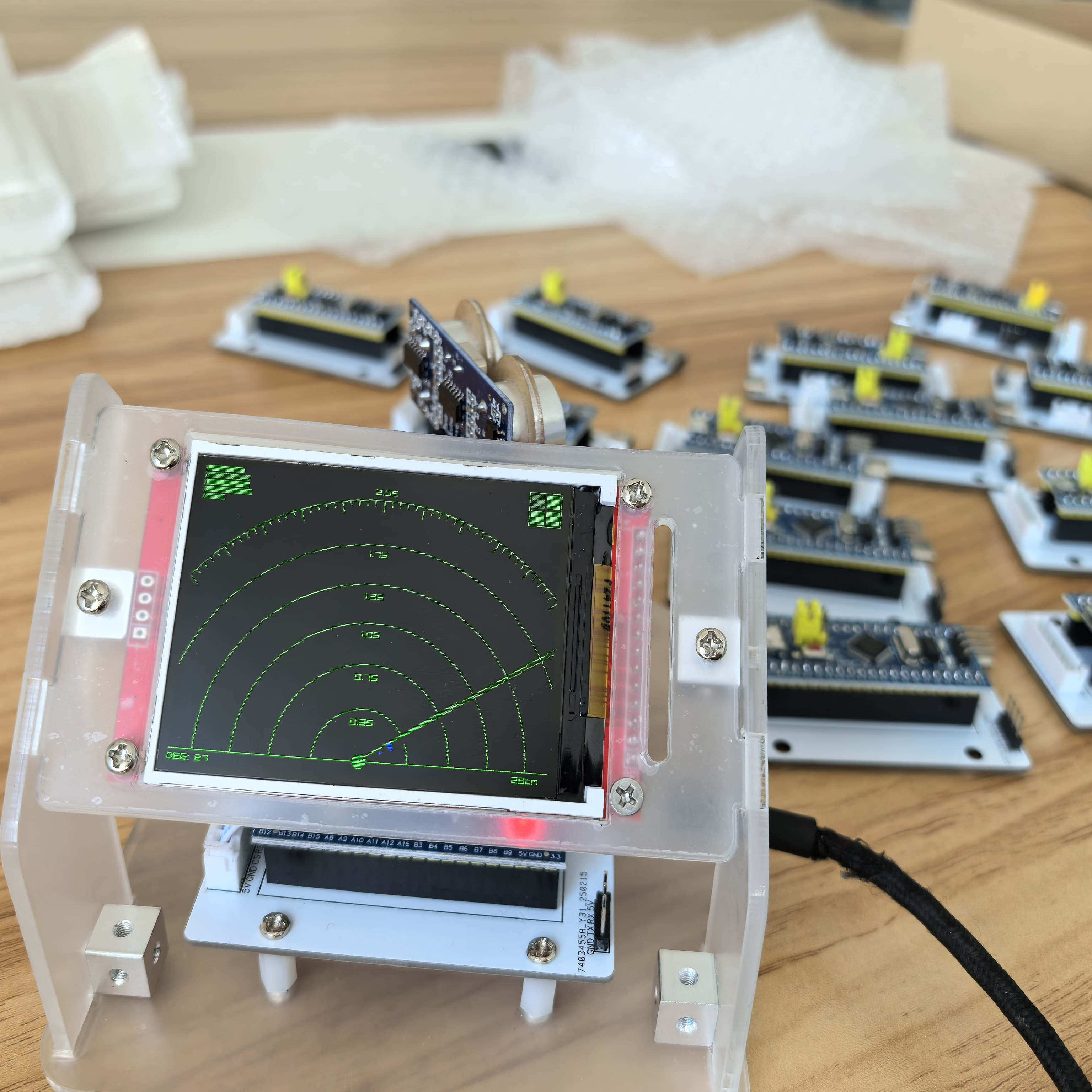 Arduino/STM32超声波雷达扫描学生科技制作diy创意玩具手工科创,淘宝优惠券,粉丝福利购,淘宝优惠卷