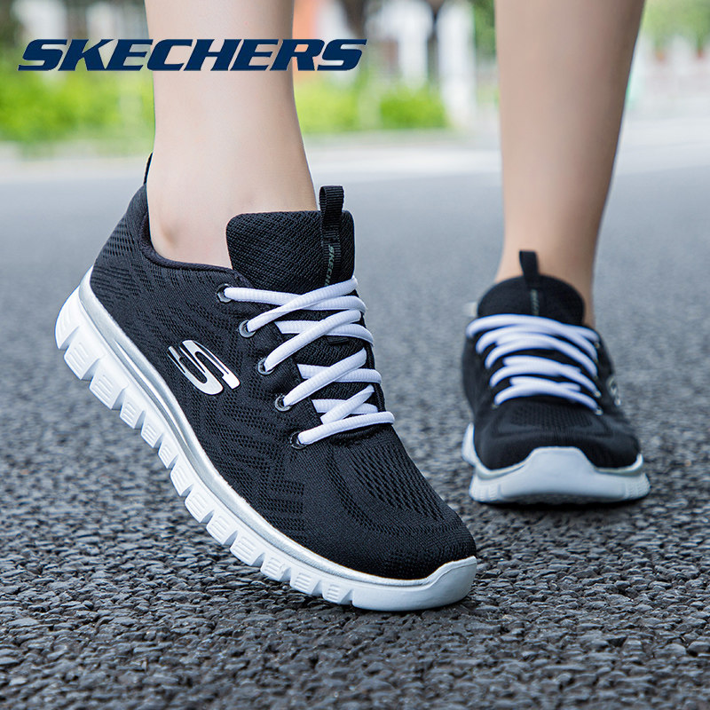 skechers官方旗舰官网2022新款女鞋 skechers跃攀跑步鞋