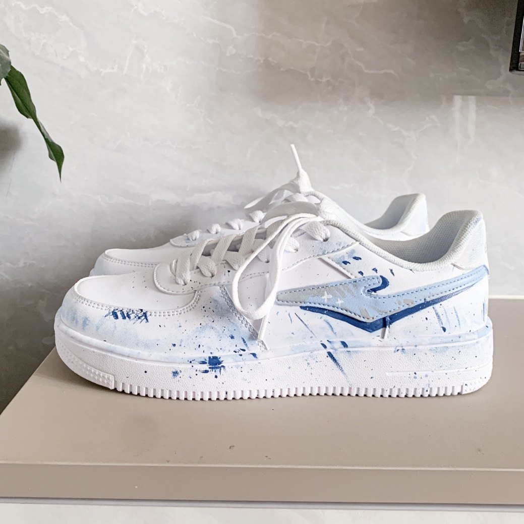 【定制球鞋】鸿星尔克空军一号板鞋系列涂鸦潮流时尚低帮男女同款,淘宝优惠券,粉丝福利购,淘宝优惠卷