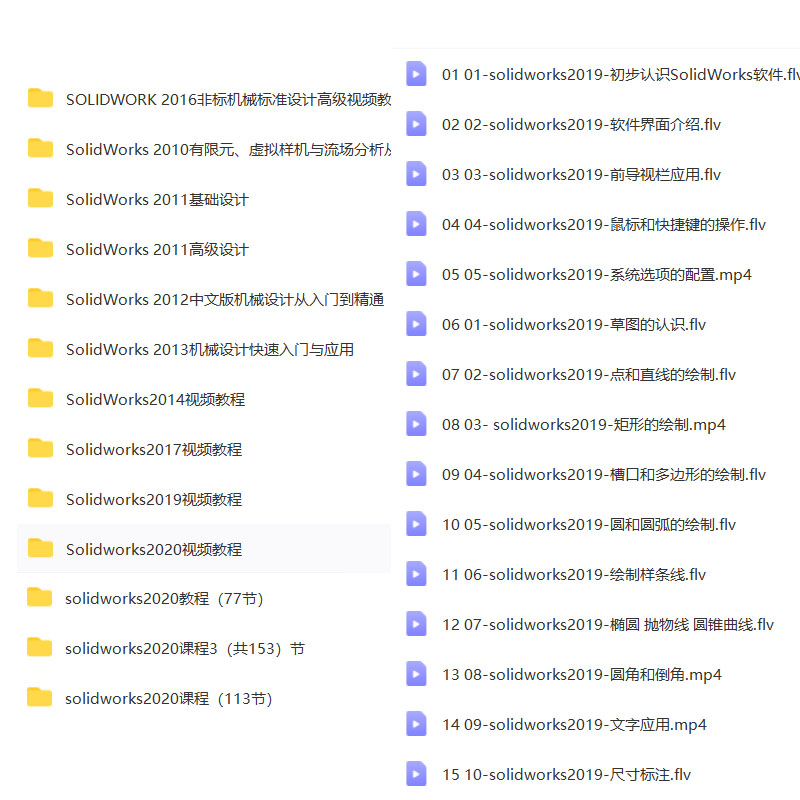 2023solidworks自学教程2016 2018 2021中文版全套视频电子版视频 - 图0