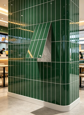 餐厅翻新专用复古长条仿瓷砖墙贴