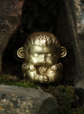 六耳猕猴铜把玩件创意礼品