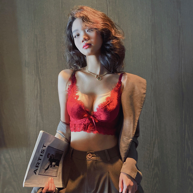 红色内衣套装女属虎本命年文胸衣 麦田星文胸
