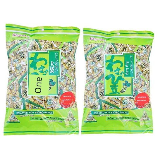 包邮现货日本零食品春日井大包膨化芥末J味豆蚕豆青豆混合芥末味