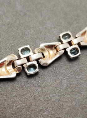 Vintage Trifari Sterling托帕石手链