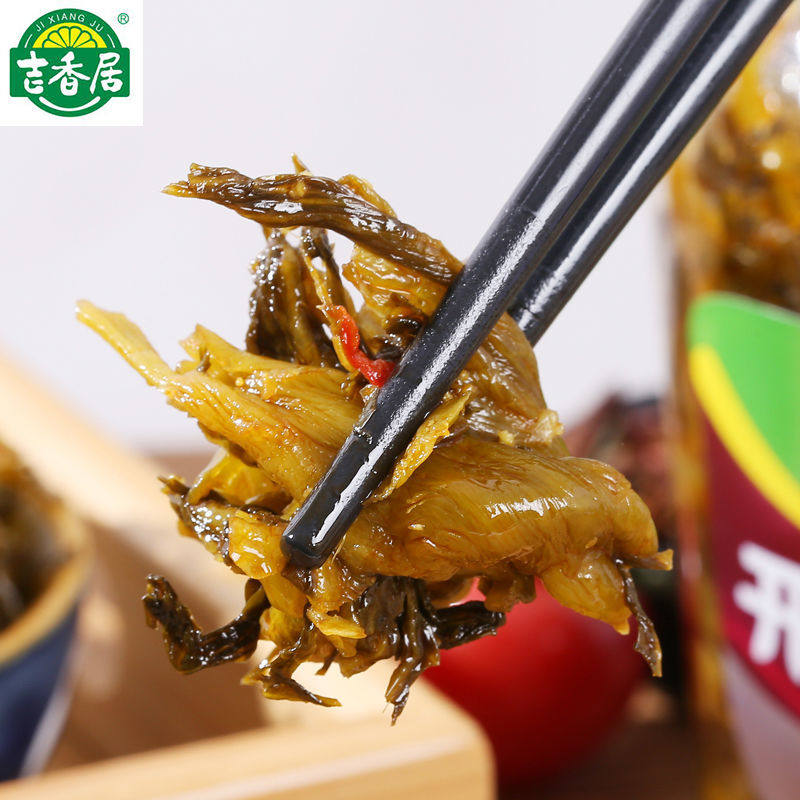 吉香居开味酸菜350g瓶装四川眉山泡菜下饭菜开胃菜榨菜早餐拌饭菜