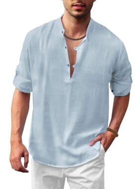 ps Long Sleeve Tee Shirt Casual Handsome Men Shirts Men Tops