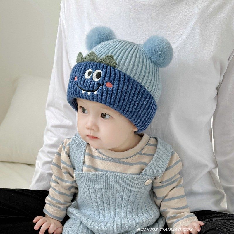 婴儿帽子秋冬季可爱超萌男女宝宝套头针织毛线帽子儿童护耳保暖帽,淘宝优惠券,粉丝福利购,淘宝优惠卷