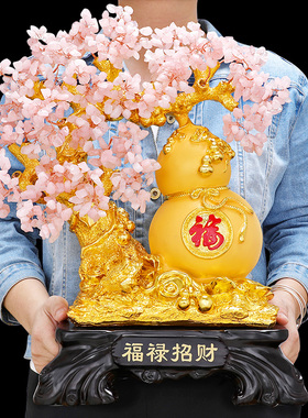 招财树创意电视柜装饰品葫芦摆件