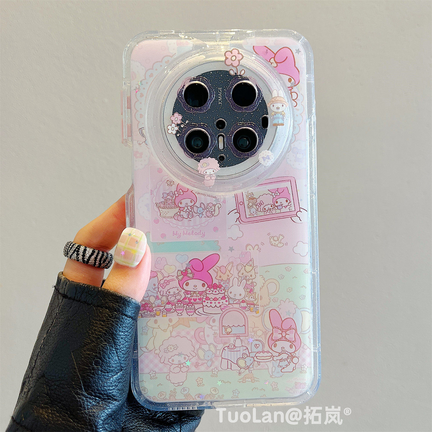 拓岚 适用华为mate70pro+新款手机壳闪粉滴胶少女心可爱甜美美乐蒂生日派对mate60pro挂绳pura70/80pro全包套,淘宝优惠券,粉丝福利购,淘宝优惠卷