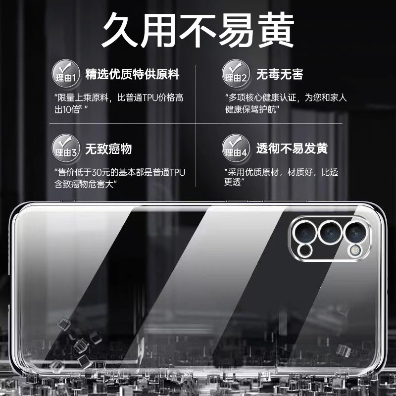 Suitable for opporeno4 new transparent anti-fall case