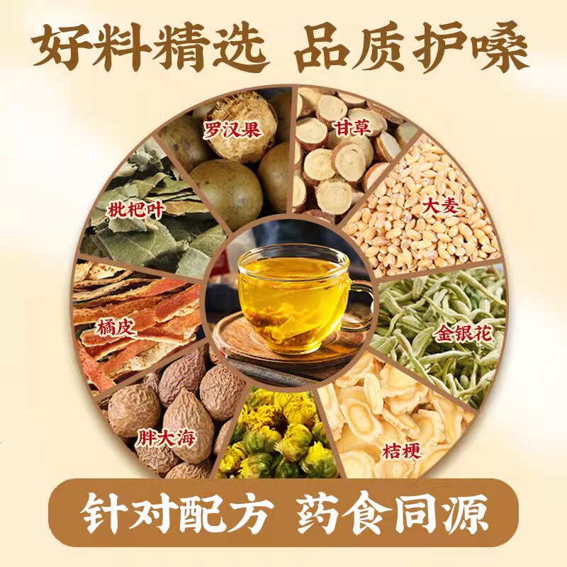 胖大海润喉养生清润茶罗汉果茶 千龙源养生茶
