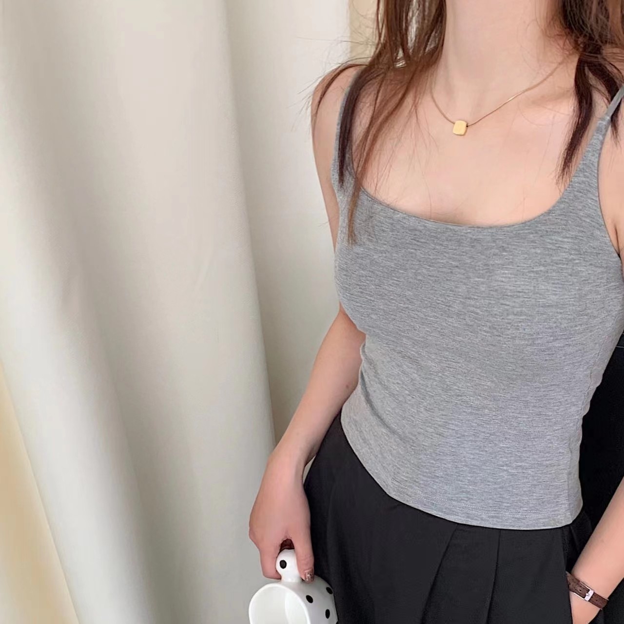 暖小艾702升级款莫代尔一体杯吊带背心女士文胸打底无痕美背内衣,淘宝优惠券,粉丝福利购,淘宝优惠卷