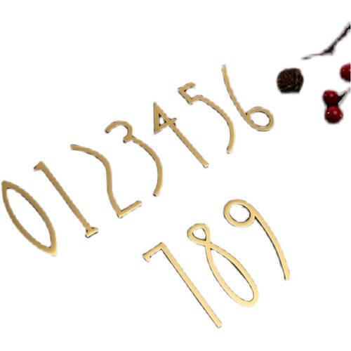 复古北欧ins黄铜数字英文号码门牌号家用宾馆酒店客房墙面装饰 - 图3