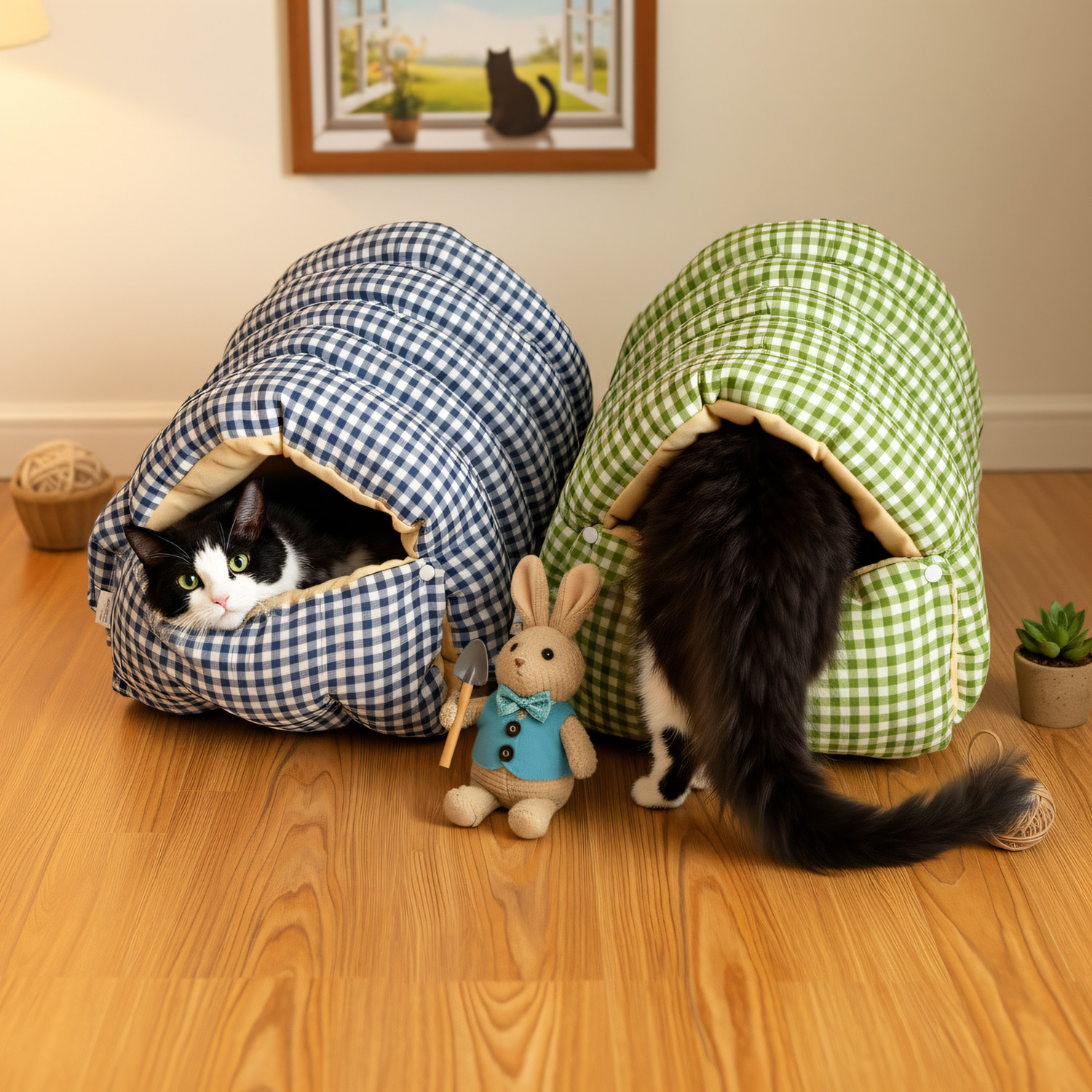 Roshin封闭式小猫咪冬季保暖安全感窝新式猫洞冬天睡垫加厚睡袋窝,淘宝优惠券,粉丝福利购,淘宝优惠卷