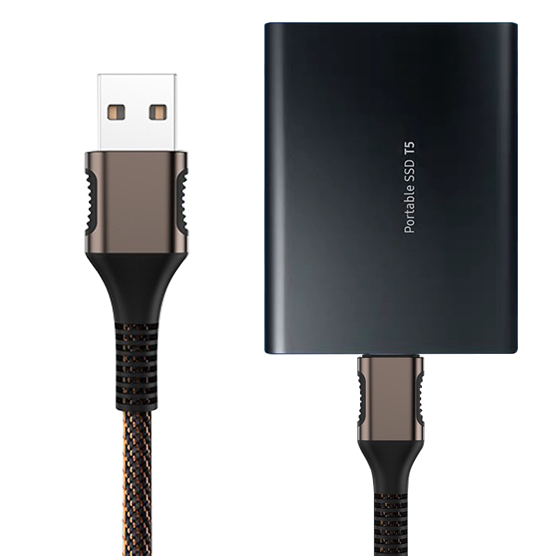 井拓 适用三星T3 T5 T7固态移动硬盘数据线X5 SSD固态硬盘TYPE-C短线USB-C3.1高速传输GEN2加长USB-A USB3.0 - 图1