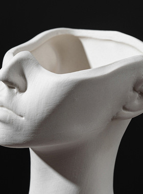 创意家居艺术装饰花瓶白色陶瓷工艺品摆件跨境欧式风格