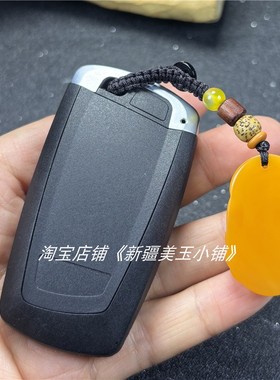 新款小号属猪天然黄龙玉十二生肖吊坠2025男女和田玉钥匙扣手机链