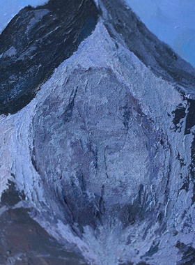原创三千山油画简约现代手绘