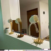 Supended Coffee Cup Standing Mug Resin Coffee Shop Decorati