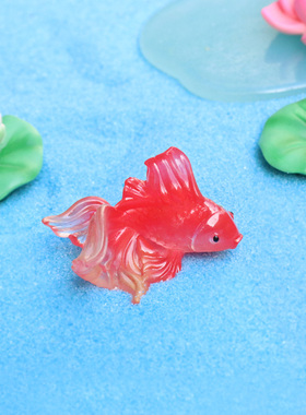 仿真金鱼锦鲤鱼微缩动物模型摆件