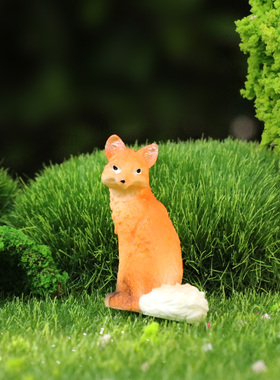可爱卡通动物新款小狐狸树脂摆件