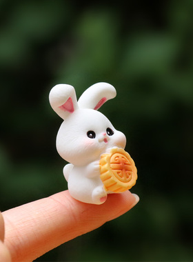 新品中秋月饼模型卡通小兔子盲盒