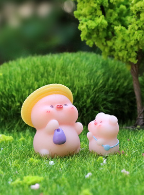 卡通粉色小猪模型玩偶盲袋玩具