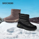 Skechers snow boots thickened warm women's shoes plus velvet high boots bread shoes fashionable women's boots flat winter boots winter