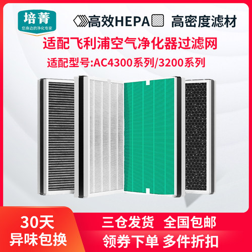 适配飞利浦空气净化器滤网ac4374 3252 3256 3254滤芯fy3047 3137 - 图0