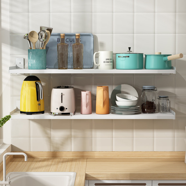 Punch-free kitchen storage rack partition