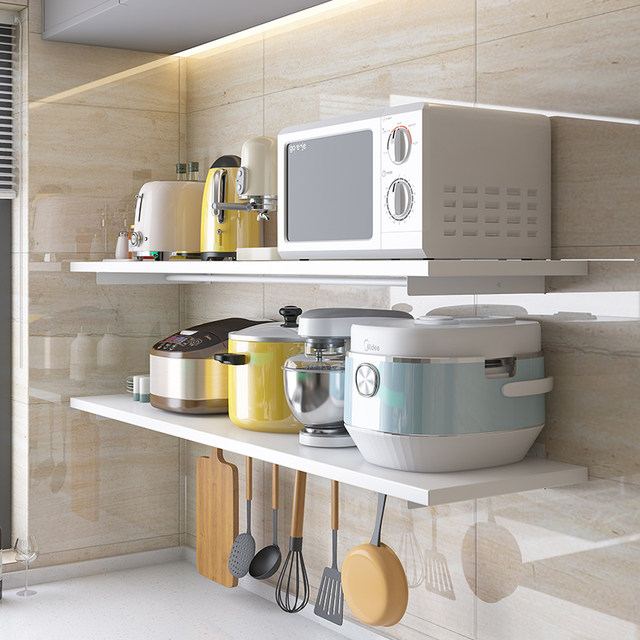 Punch-free kitchen storage rack partition