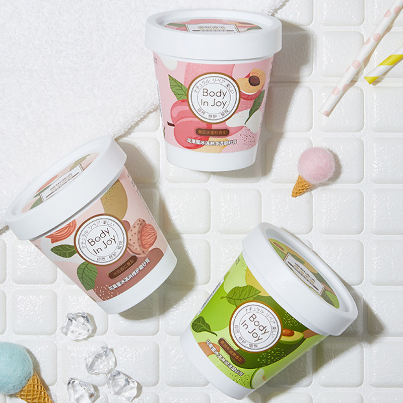bodyinjoy花果里冰淇淋全身磨砂膏 bodyinjoy花果里面部磨砂/去角质