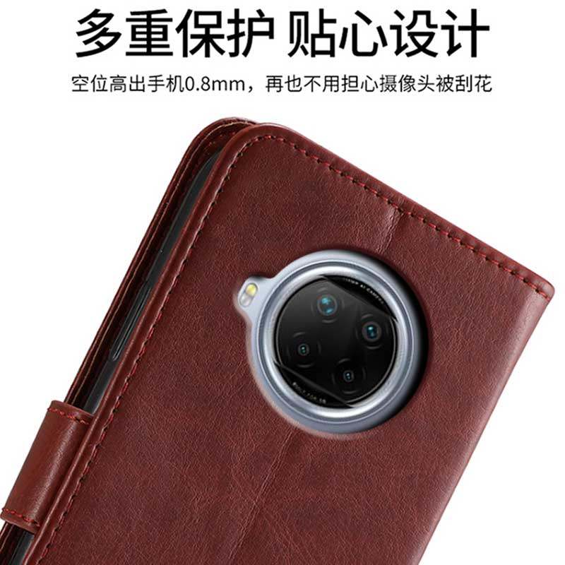 适用小米红米note9pro手机壳翻盖式皮套Redmi note9保护硅胶套5G外壳4G全包防摔ntoe九por钱包插卡软边男女款