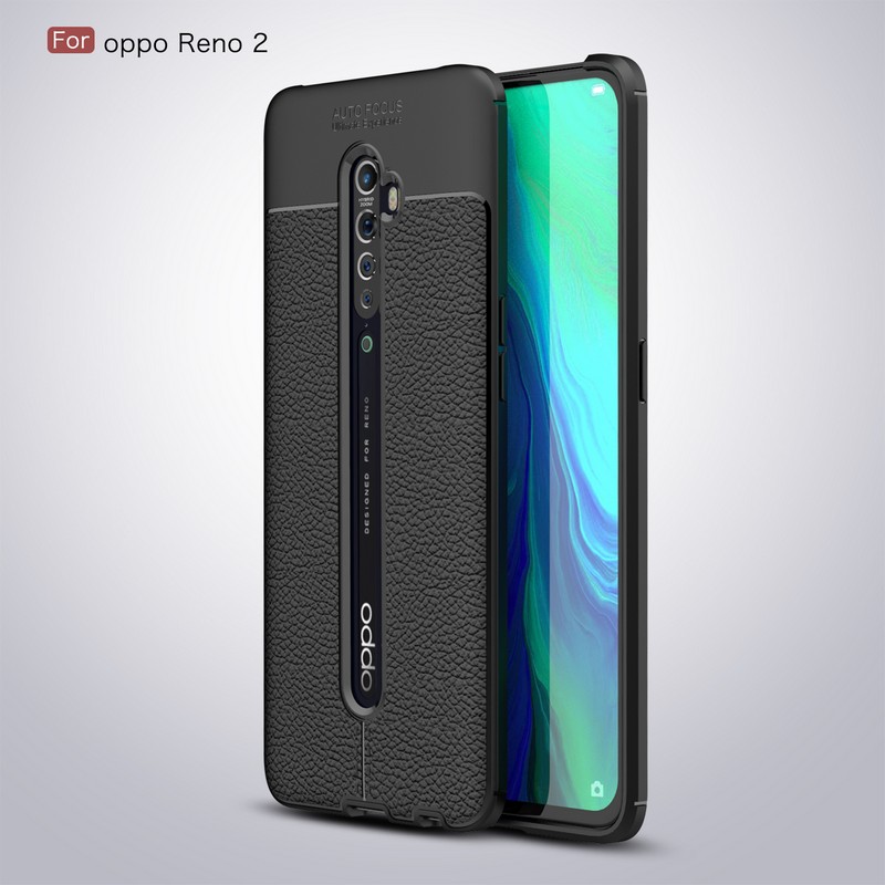 适用于opporeno2手机壳防摔PCKM00保护硅胶套RENO2外壳rneo二代软全包防爆新品超薄磨砂荔枝皮纹散热男生女款 - 图0